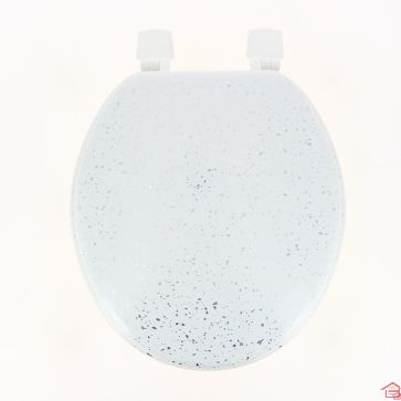 ABATTANT WC BLANC EN MDF EFFET PAILLETES