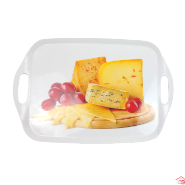 PLATEAU MÉLAMINE 21 X 14 CM MOTIF PETIT DEJEUNER