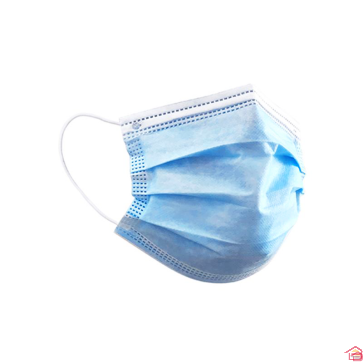 JEU DE 10 MASQUES JETABLES AVEC PINCE NEZ AJUSTABLE