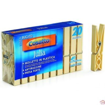 LOT DE 20 PINCES À LINGE EN PLASTIQUE AVEC RESSORT EN ACIER INOXYDABLE