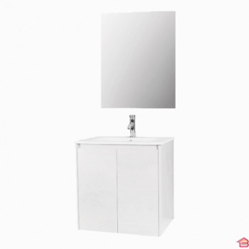 MEUBLE SALLE DE BAIN A POSER 60 CM COULEUR BLANC