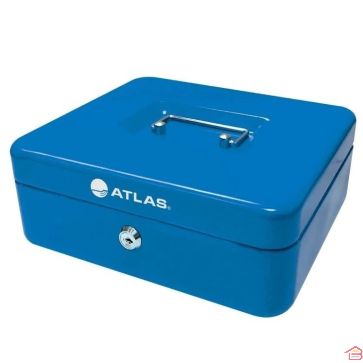 CAISSE À MONNAIE ATLAS 300X240X90 MM BLEUE