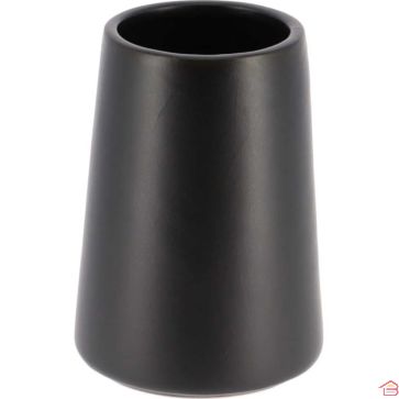 GOBELET EN GRÈS NOIR DESIGN INTEMPOREL POUR SALLE DE BAIN