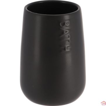 GOBELET DE SALLE DE BAIN EN DOLOMITE NOIR DESIGN BATH