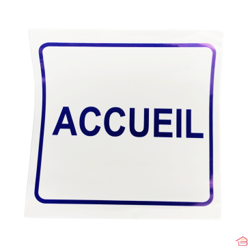SIGNALISATION ACCUEIL 20 X 20 CM