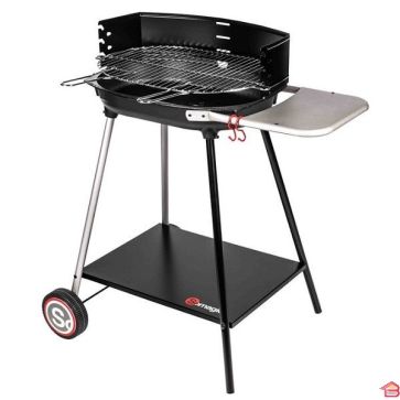 BARBECUE À CHARBON MYCONOS AVEC CUVE EN FONTE 52X37 CM