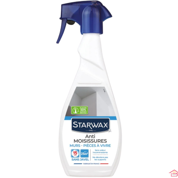 ANTI-MOISISSURES SANS JAVEL POUR MURS ET PIÈCES À VIVRE 500 ML STARWAX