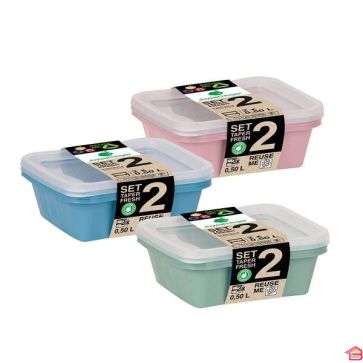 SET 2 TAPERFRESH OVAL 0.50L SOFT