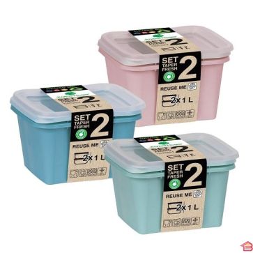 SET 2 TAPERFRESH OVAL 1L SOFT COLORS