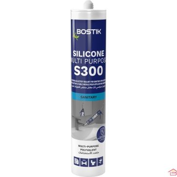MASTIC SILICONE ACÉTIQUE TRANSPARENT MULTI USAGES BOSTIK S300 280 ML