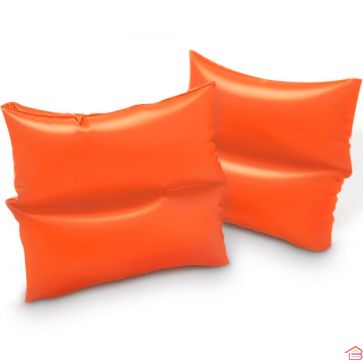 BRASSARDS ORANGES DE NATATION GONFLABLES ENFANTS 19 X 19 CM ÂGES 3 À 6 ANS