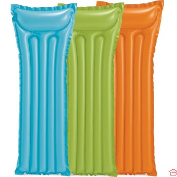 MATELAS DE PLAGE GONFLABLE 183 X 69 CM AVEC OREILLER INTÉGRÉ COULEURS VIVES