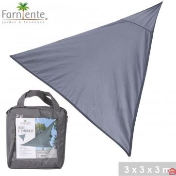 TOILE D'OMBRAGE ANTHRACITE 3.6X3.6X3.6 M POLYESTER