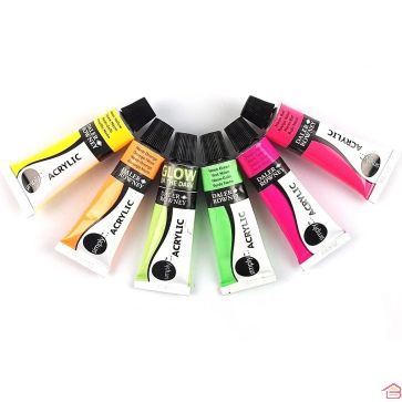 SET DE PEINTURE ACRYLIQUE FLUO 6X12 ML