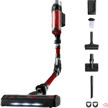 ASPIRATEUR BALAI ROWENTA SANS FIL FLEX HAUTE PUISSANCE 100 AIR WATTS NOIR ROUGE