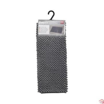 TAPIS MICROFIBRE BOULES 50 X 80 CM GRIS