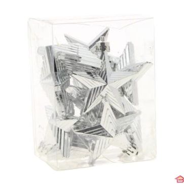 SUSPENSION DE NOEL * 12 PCS FORME ETOILE 6 CM ANTARES