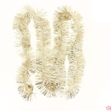 GUIRLANDE DE NOEL 2 M PAR 2 CHAMPAGNE 9CM*2PLY