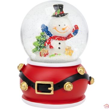 BOULE DE NEIGE BONHOMME DE NEIGE EN RÉSINE 5.2 X 5.6 X 6.8 CM