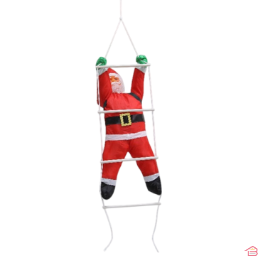 PÈRE NOËL GRIMPEUR SUR ÉCHELLE 60 CM