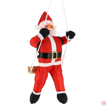 PÈRE NOËL SUR BALANÇOIRE DE 60 CM