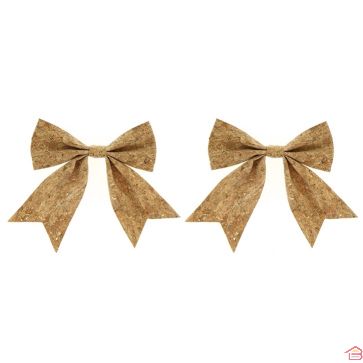 NOEUD STYLE LIÈGE 2 PIÈCES 12X14 CM