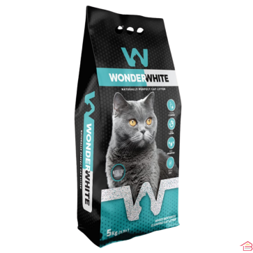 LITIÈRE BLANCHE WONDER WHITE 5 KG POUR CHAT AU SAVON DE MARSEILLE