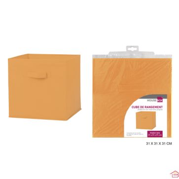 CUBE RANGEMENT N-TISSE CURCUMA 31X31X31 CM