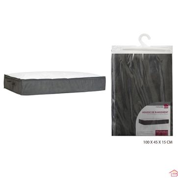 HOUSSE RANGEMENT GRIS 100X45X15 CM 
