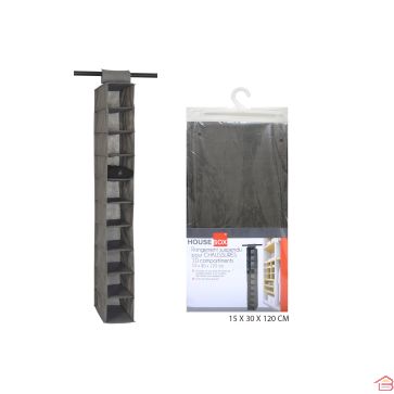 RANGEMENT SUSPENDU CHAUSSURES GRIS 150X120X30 CM