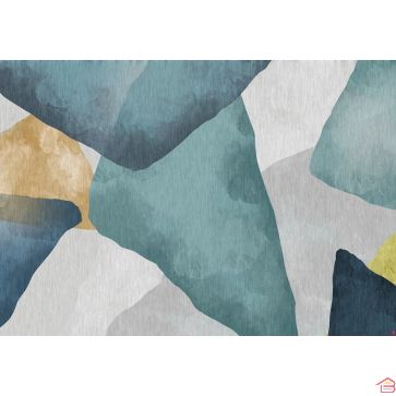 TAPIS VELOURS MOTIF ABSTRAIT 120X80 CM