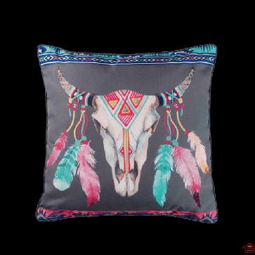 COUSSIN PASSEPOIL 40X40 CM POLYESTER IMPRIME PHOENIX