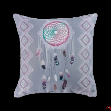 COUSSIN PASSEPOIL 40X40 CM POLYESTER IMPRIME PASTEL PLUMES