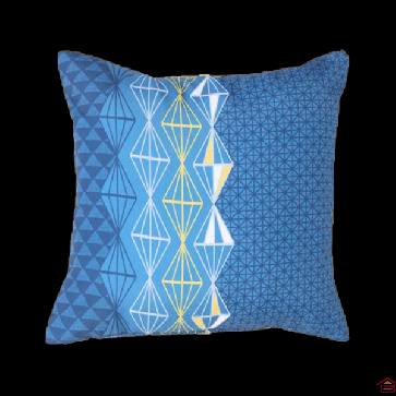 COUSSIN PASSEPOIL 40X40 CM POLYESTER IMPRIME KESSY BLEU