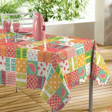 NAPPE RECTANGLE 140X240 CM PVC IMPRIME SWEET FRUIT