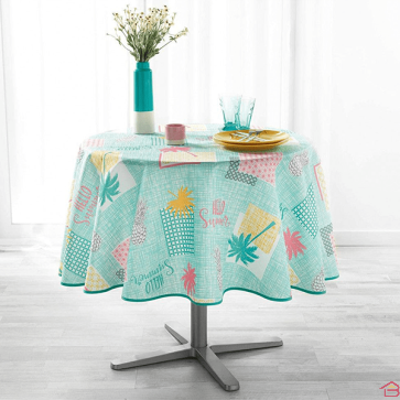 NAPPE RONDE 180 CM POLYESTER IMPRIME PLAYA