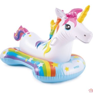 BOUÉE GONFLABLE À CHEVAUCHER LICORNE 163 X 86 CM POUR ENFANTS DÈS 3 ANS