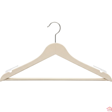 CINTRE EN BOIS AVEC CROCHET TRANSPARENT