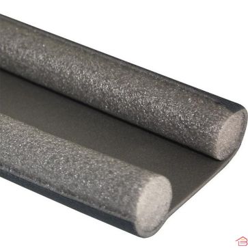 BAS DE PORTE DOUBLE BOURRELET ISOLANT ANTI COURANTS D'AIR GRIS 95 CENTIMÈTRES