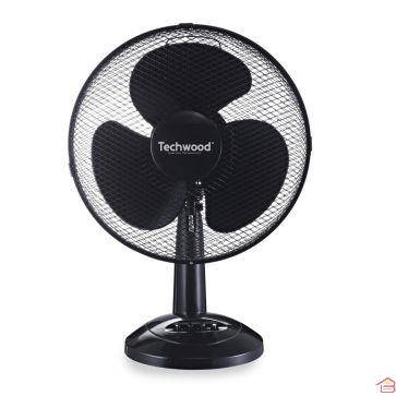 VENTILATEUR DE TABLE 30 CM 40 W NOIR TECHWOOD