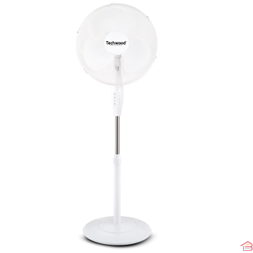VENTILATEUR SUR PIED 40 CM 45 W BLANC TECHWOOD