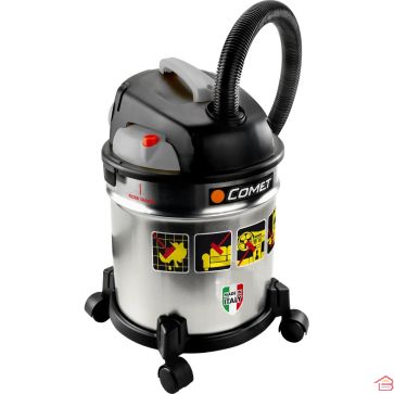 ASPIRATEUR EAU ET POUSSIÈRE AVEC FONCTION SOUFFLEUR 1200 W CUVE EN ACIER INOXYDABLE 20 L COMET