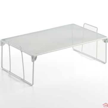 ÉTAGÈRE DE RANGEMENT EMPILABLE ET PLIABLE RAYEN BLANCHE 41X25,5X15 CM