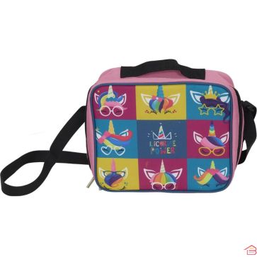 CARTABLE FRAÎCHEUR ENFANT LICORNE ROSE AVEC MOTIFS 22 CM