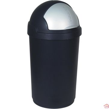POUBELLE ROLL-TOP 50 LITRES BLEUE ET NOIRE EN PLASTIQUE CURVER