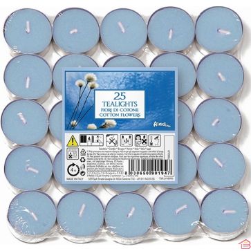 LOT DE 25 BOUGIES CHAUFFE-PLAT PARFUM FLEUR DE COTON