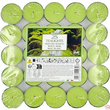 BOUGIES CHAUFFE PLAT PARFUM MUSC VERT EN LOT DE 25 PIÈCES