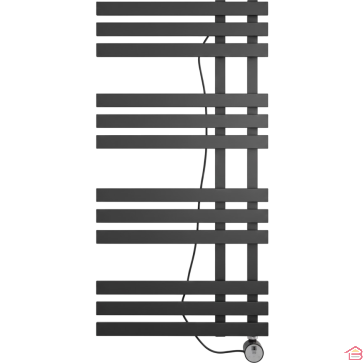 SÈCHE-SERVIETTE ÉLECTRIQUE VERONA 1000X500 NOIR AVEC THERMOSTAT ET PROTECTION IP44