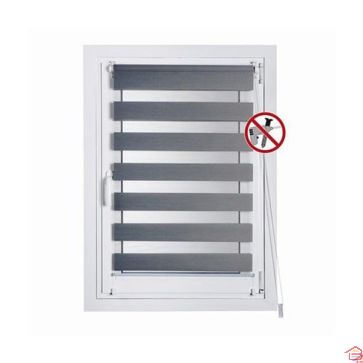 CLIP & FIX - STORE JOUR-NUIT ARGENT 90X180 CM