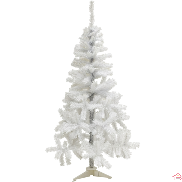SAPIN DE NOËL BLANC IRISÉ COLMAR 150 CM AVEC 280 BRANCHES ASPECT NATUREL ET DENSE